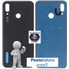 Huawei SCOCCA POSTERIORE PER HUAWEI P20 LITE BACK COVER VETRO COPRI BATTERIA BLU - NERO
