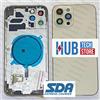 Apple SCOCCA POSTERIORE BACK COVER VETRO+FRAME COMPLETA PER IPHONE 12 PRO - 12 PRO MAX