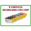 EPSON KIT 9 CARTUCCE RICARICABILI PER EPSON STYLUS PHOTO R2880 CON CHIP AUTORESETTANTE