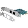 EXSYS Scheda Ethernet PCI 1Gigabit 2 porte inclusa staffa LowProfile, Realtek RTL8111