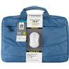 TUCANO Borsa Tucano Idea 15,6" con mouse wireless colore azzurro