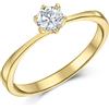 Elma Jewellery 9ct Oro Giallo Diamante Solitario Fidanzamento Anello 0.25ct 0.33ct 0.50 Carato