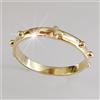 Gioielli Aurum Anello in Oro 9 kt. Giallo, Fedina Rosario Religioso Preghiera Unisex Uomo Donna