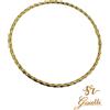 Bracciale Rigido in ORO GIALLO intrecciato Diametro 7cm 18 KT 750% List. 545€