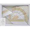 PASTELLO COMPLETO LENZUOLA LETTINO NEONATO UNISEX RICAMATO COTONE ORSETTO BEIGE