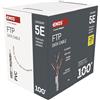 EMOS - Cavo di rete FTP CAT 5e, 100 m, PVC - Cavo patch CAT5e FTP - Cavo LAN Gigabit - Cavo Ethernet schermato - per interni