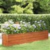 vidaXL Letto Rialzato da Giardino Ruggine 240x40x45 cm Acciaio Corten