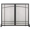 Pleasant Hearth Amherst - Paravento per camino, in ferro, colore: nero