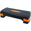 Fitvids - Step per allenamento aerobico regolabile, circa 68 cm, colore: nero/arancione