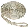 SeaSense Dockline in nylon a doppia treccia da 0,9 cm x 4,1 m, oro/bianco