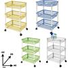 Tontarelli CARRELLO PORTAFRUTTA PORTA VERDURA MITO 3 RIPIANI IN PLASTICA CON RUOTE 4 COLORI