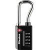 Master Lock- Lucchetto, propria combinazione da impostare, lucchetto bagagli accettato dalla TSA, 3,3 cm, largo, 4696D, nero