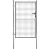vidaXL Cancello per Giardino in Acciaio Zincato 105x175cm Argento
