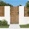 vidaXL Cancello da Giardino 85x175 cm Acciaio Corten Design Quadrato