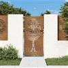 vidaXL Cancello da Giardino 85x200 cm in Acciaio Corten Design Albero