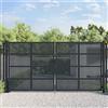 vidaXL Cancello Giardino Antracite 400x175 cm in Acciaio