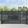 vidaXL Cancello Giardino Antracite 400x200 cm in Acciaio