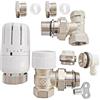 SOMATHERM FOR YOU - Kit con testa termostatica T301 Staffa universale completa per tubo di rame D14
