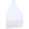 babybay Zanzariera e cielo piqué con nastro adatto per tutti i modelli fino a 96 cm di lunghezza, bianco mix di stelle sabbia/azzurro