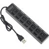 HUB USB 7 PORTE CIABATTA MULTIPRESA SDOPPIATORE ADATTATORE SPLITTER INTERRUTTORI