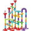 JEFFOUOO Set di 93 pista per biglie multicolore, con 30 biglie in vetro e elementi (l7r)