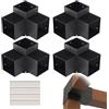 VEVOR Kit Staffe per Pergola 15x15 cm Supporto per Pali in Legno da Carpenteria 4 Staffe Angolari a 3 Vie Kit per Travi Fai da Te per Gazebo, Pergolati da Patio, Cabine, Kit Staffe per Pergola 4 pz