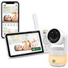 LeapFrog LF925HD Baby Monitor Video, 1080P WiFi Smart Baby Monitor, Pan & Tilt 360°, 8X Zoom, 5 720p HD Display, Color Night Light, Color Night Vision, 2-Way Audio
