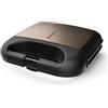 BLACK+DECKER Tostiera BXSA752 750W piastre grill antiaderenti 21,5x12,5 cm luce a temperatura