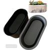 Osilifen Stampo ovale in silicone più grande, forma ovale, 17,8 x 8,4 cm (lunghezza x altezza), modello in silicone per vasi da fiori in cemento, modello in calcestruzzo per piante grasse fai da te,