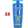 Elvive 3 X Elvive Shampoo Delicato 250 Ml. Antiforfora Capelli Grassi