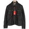 Diesel Giacca Uomo DIESEL L-Cale Nera In Pelle Di Vacca Polo Collo RRP€650