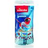 Vileda Supermocio 3action Vileda Lava Pavimenti Mocio in Microfibra 5pezzi azzurro
