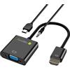‎TECHLY Techly 306301 Cavo Convertitore Adattatore da HDMI™ a VGA con Micro USB e Audio