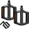 Fousenuk 2 Pezzi Pedali MTB, Pedale Antiscivolo, Pedaliera Nero Flat, Pdali con