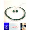 Swarovski Collana Donna Verde Collier Orecchini Argento con Cristalli Swarovski Originali