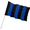 BANDIERA INTER ATALANTA PISA NERAZZURRA NERA E AZZURRA 90x60 Cm Con Asta