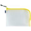 HERMA 20011 Borsa da toilette con cerniera A5, trasparente (26 x 20 cm) piccola custodia con cerniera per cellulare, liquidi, trucco, spazzolino da denti, borsa per cosmetici in giallo