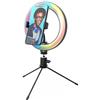 Digipower Luce ad anello RGB da 10" con 3 modalità di illuminazione, 15 (q4f)