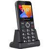MpTech MP myPhone Halo 3 nero, Telefono cellulare per anziani con tasti grandi, (Q7x)