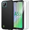 Tasch HYMY Cover per Blackview A55 Custodia (6.52") + 2X Pellicola Protettiva - (e2L)