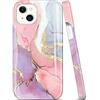 JIAXIUFEN - Custodia per iPhone da 6,1", colore: Rosa e Viola (U7B)