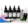 ricarica cartucce stampant hp 308 nero + refill clip + liquido pulizia testine