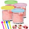 CHANGCE Confezione da 4 contenitori per ninja Creami Deluxe Ice Cream Maker NC501 (y5t)