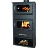 Megashopitalia Stufa a Legna e Carbone con Forno idro in Acciaio 10,8 kW Con Termostufa Caldaia