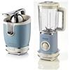 Ariete 413, Spremiagrumi Vintage, Spremiagrumi Elettrico con Leva Professionale & 568 Frullatore Vintage Frullatore con 500 watt e tazza graduata da 1,5 litri, 2 velocita + pulse