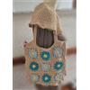 Fatto a mano Borsa granny, uncinetto, cappello, estate, completo donna, borsa moda, set