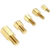 uxcell M2 M2,5 M3 M4 M5 Viti Fissaggio 50pz Ottone Esagonali PCB Fissaggio Oro