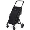 Foppapedretti Go Fast Carrello Portaspesa Pieghevole, Black - NUOVO