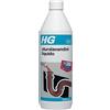HG Disgorgante Lavandini, Rimuove Efficacemente le Ostruzioni dai Tubi di Scarico, Lavelli e Sifoni della Doccia, 1 L (139100108)