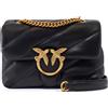 PINKO Love Puff Mini CL Sheep Nappa S Black - Antique Gold